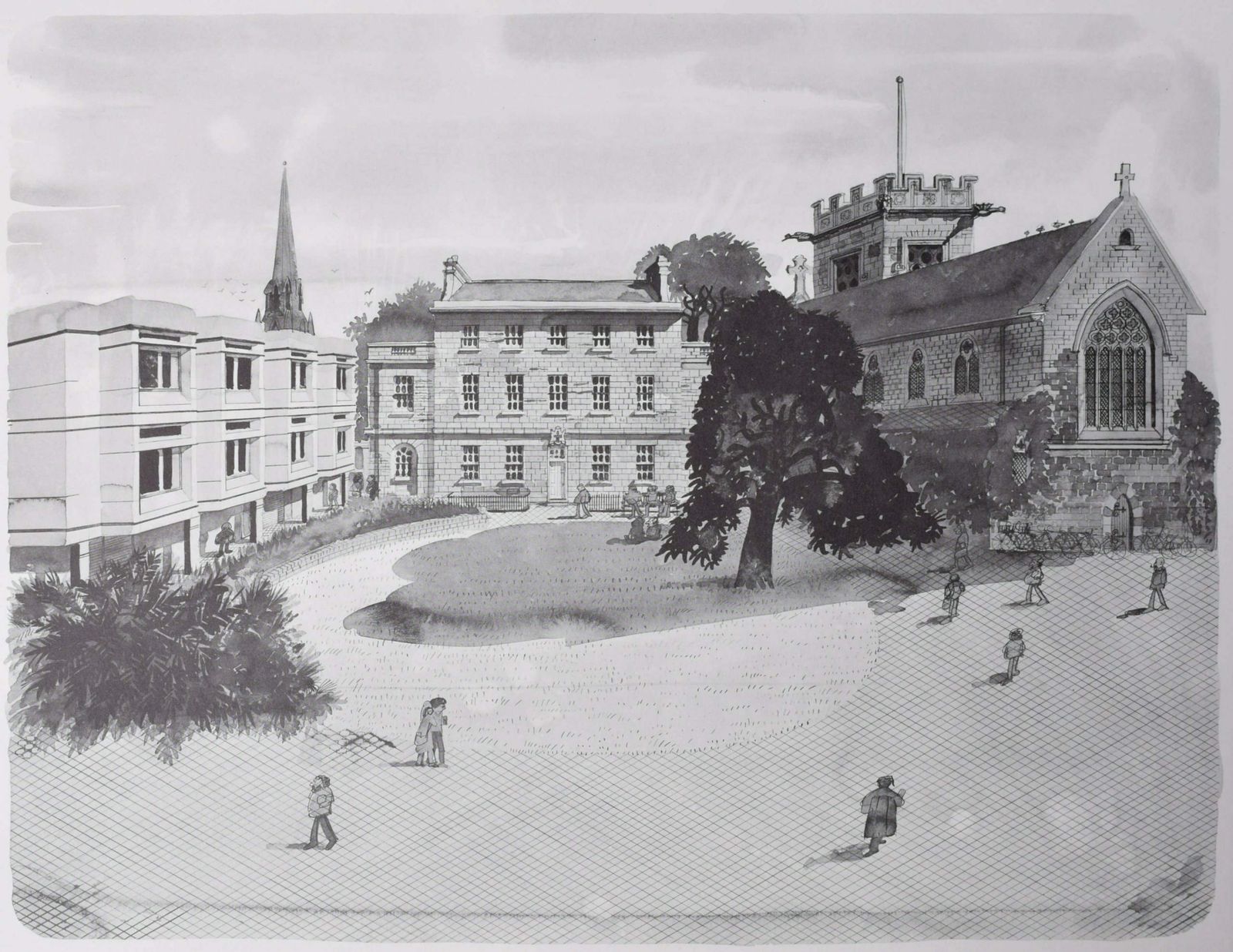 St Peter’s College, Oxford Lithograph By Paul Hogarth photo 425.0