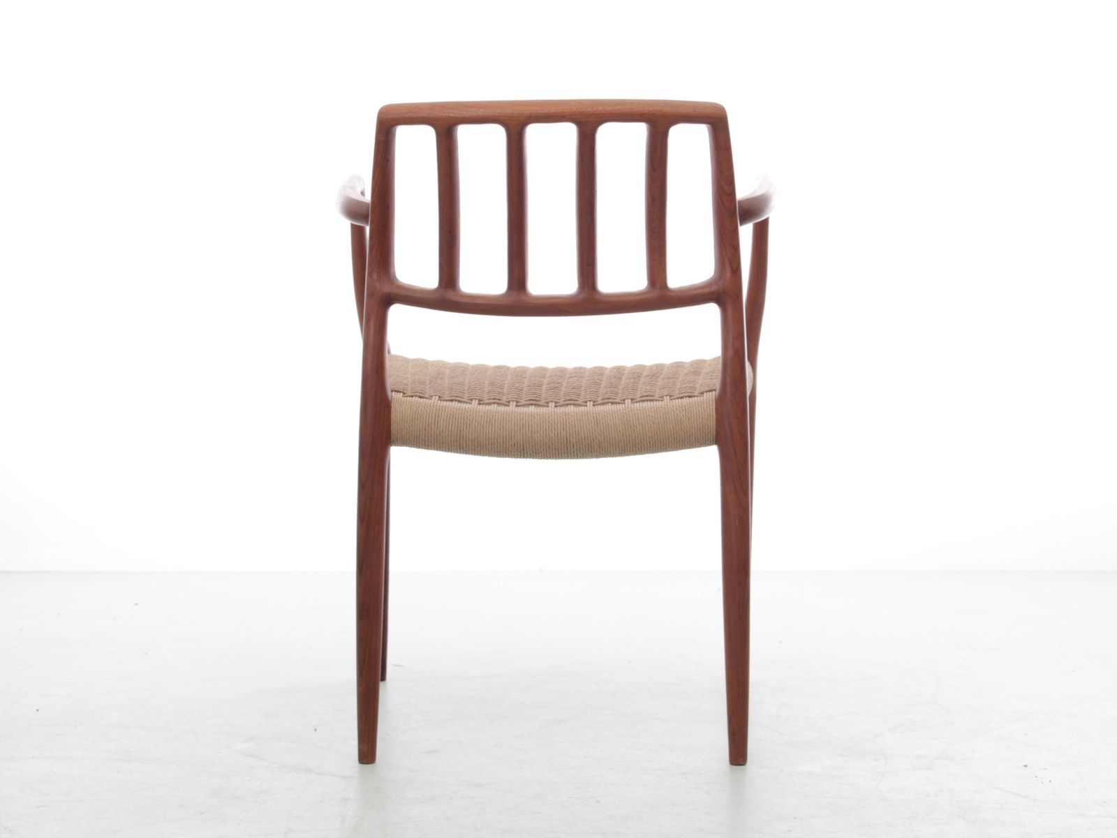 Mid Century  Modern Scandinavian Set Of 4 Teak Armchairs Model 66 By Niels O. Møller photo vinterior
