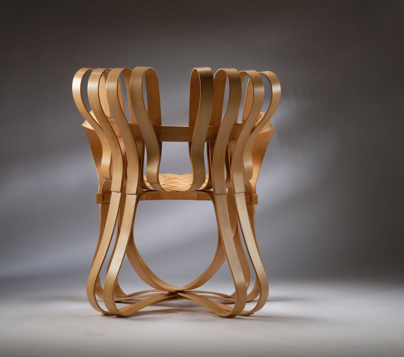Extremely Rare Frank Gehry For Knoll White Maple Bentwood 'Cross Check' Chairs, Circa 1990's. photo 3995.0