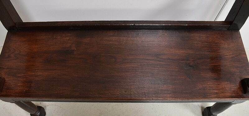Small Bench With Oak Backrest, Louis XIV – 19th Century Style photo Furniture