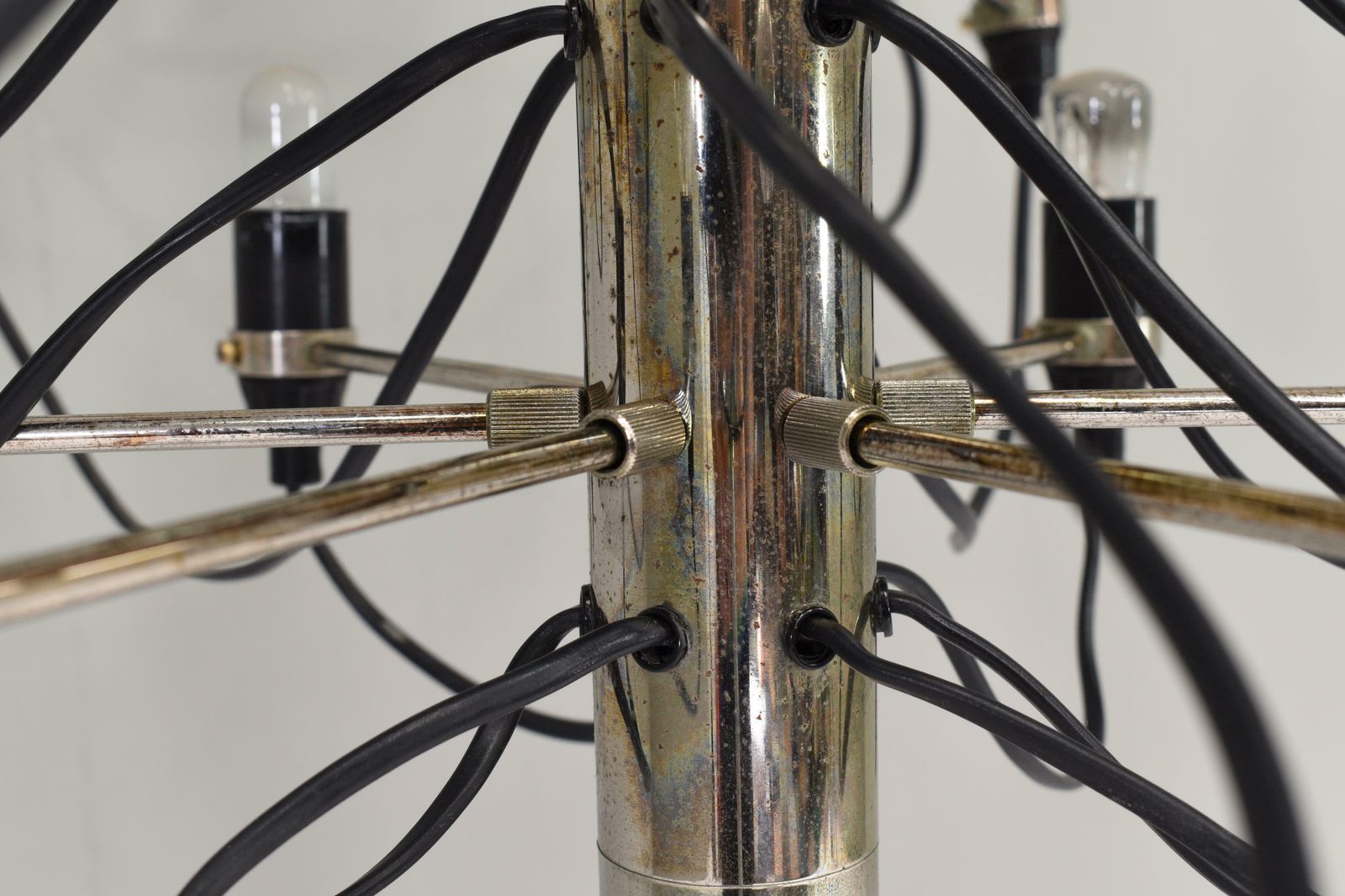 Early Edition Gino Sarfatti 2097/30 Brass Chandelier For Arteluce / Flos, Italy photo vintage