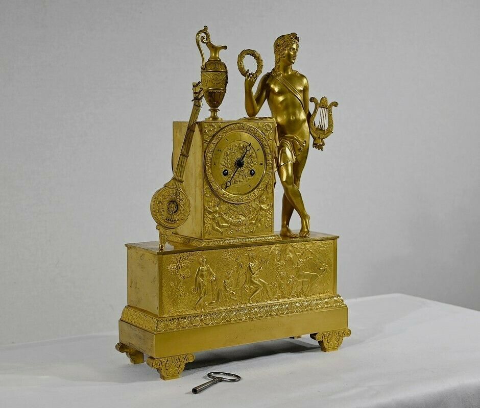 Clock In Gilt Bronze, Stamped "Leroy Palais Royal", Empire Period   Early 19th Century photo furniture