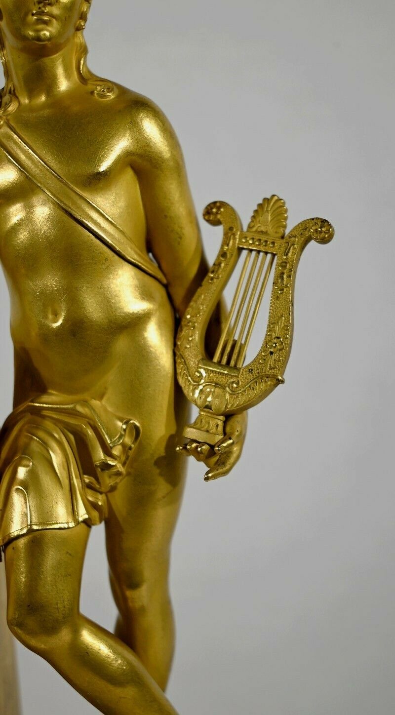 Clock In Gilt Bronze, Stamped "Leroy Palais Royal", Empire Period   Early 19th Century photo vintage