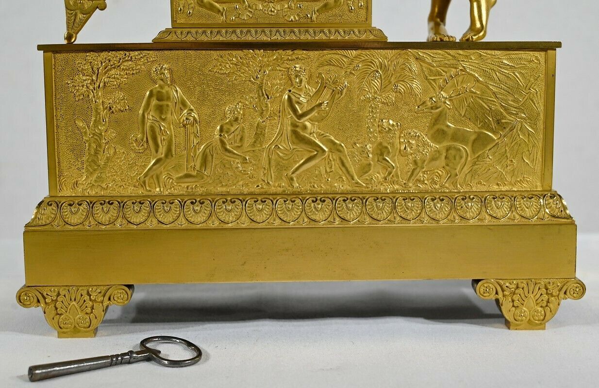 photo vinterior Clock In Gilt Bronze, Stamped "Leroy Palais Royal", Empire Period   Early 19th Century