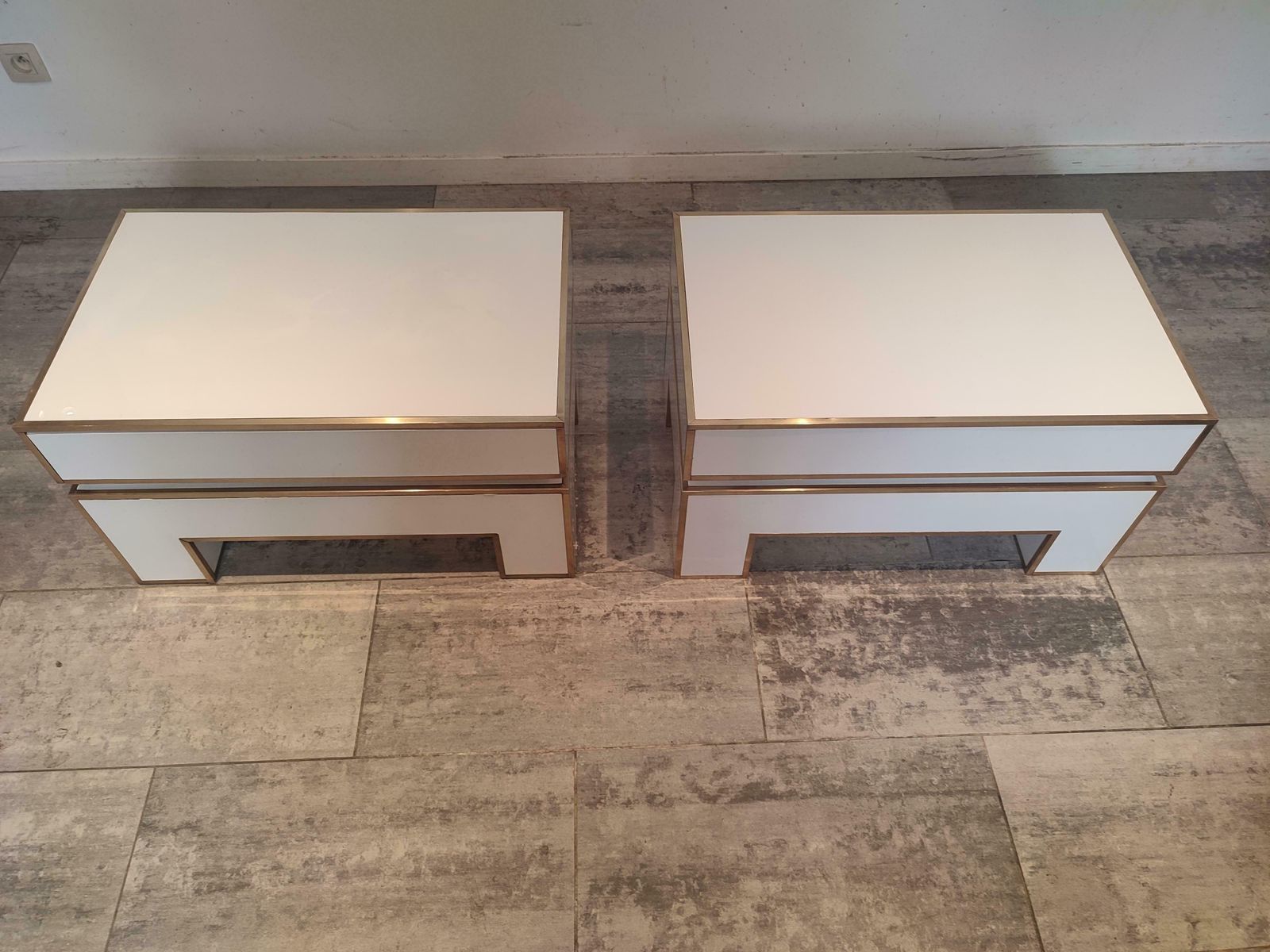 White Pair Of Night Stands From "Alain Delon" For Maison Jansen" photo furniture