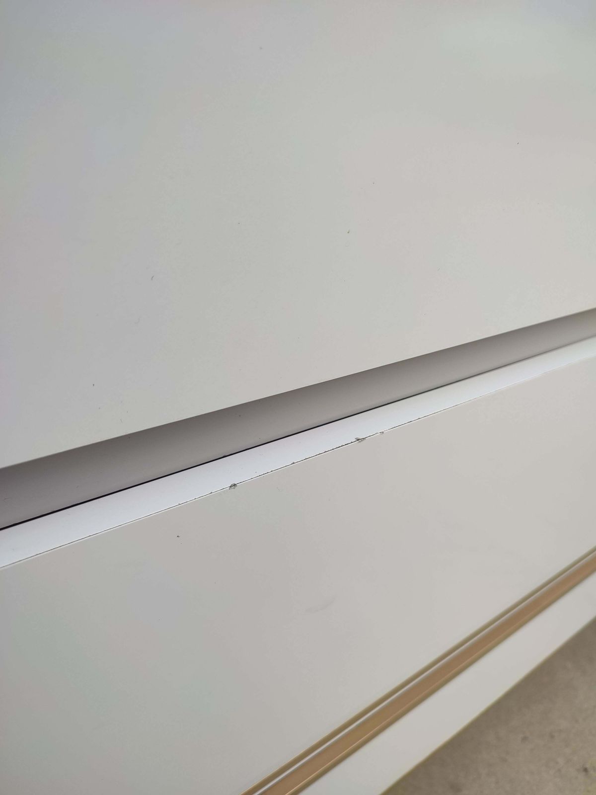 White Credenza With Brass Details From Alain Delon For Maison Jansen, France photo Furniture