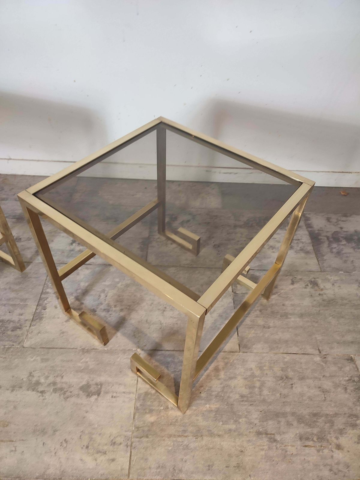 G Shape Pair Of Side Tables From Belgo Chrom photo Furniture