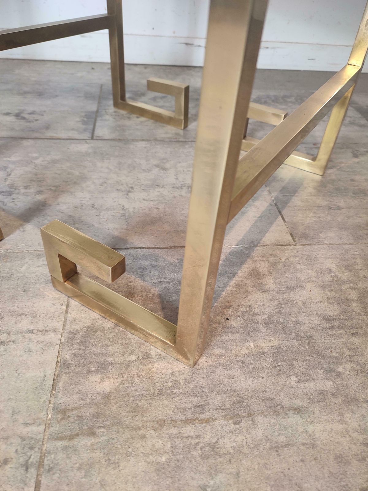 G Shape Pair Of Side Tables From Belgo Chrom photo vintage