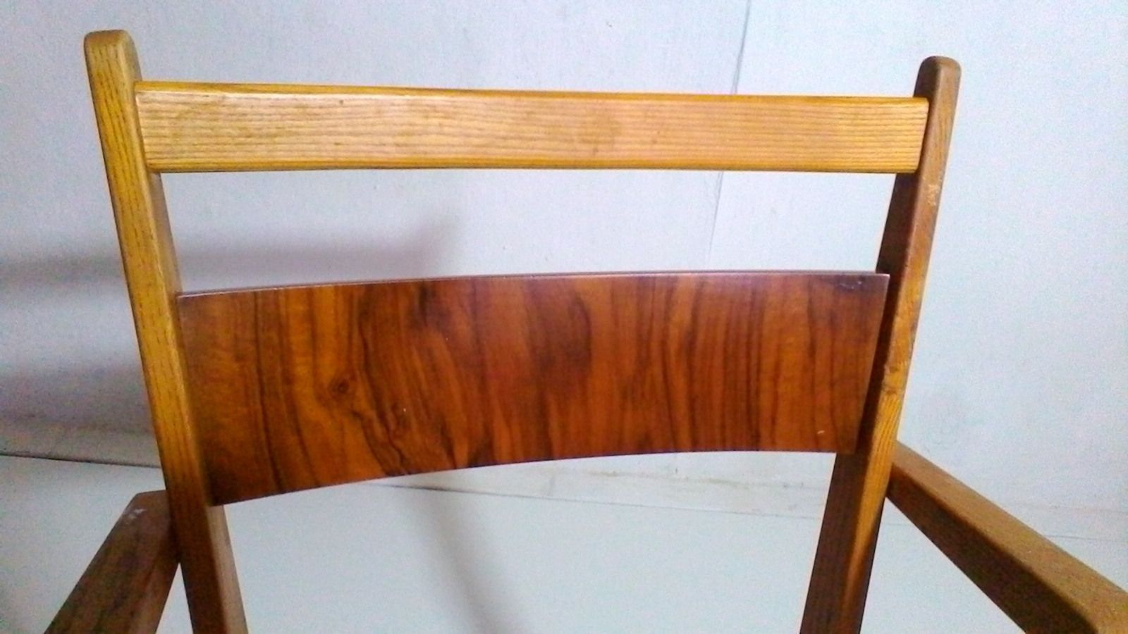Set Of Four Wooden Chairs Ji 350 With New Upholstery, 1965 S photo vintage