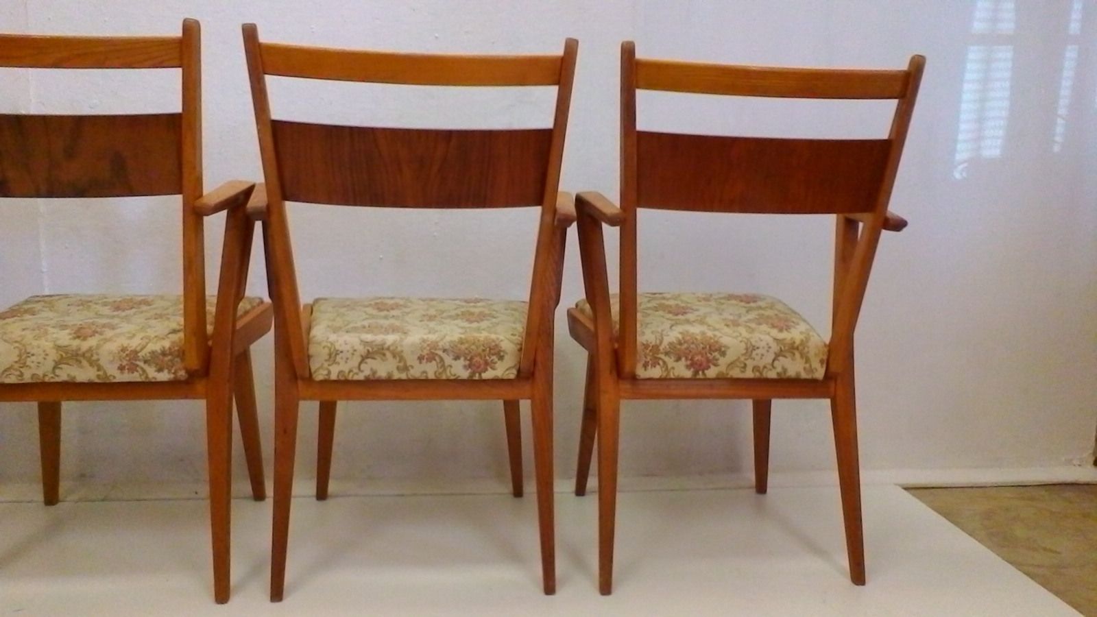 photo for sale Set Of Four Wooden Chairs Ji 350 With New Upholstery, 1965 S