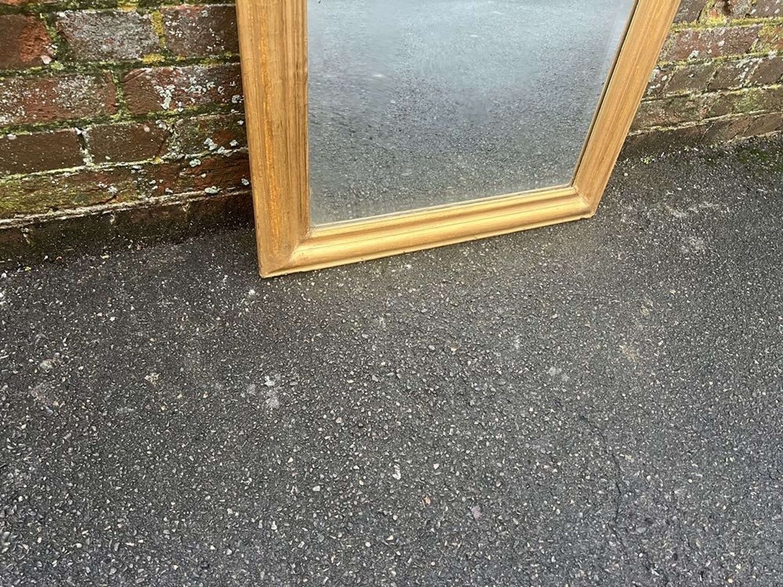 A Superb Large Antique French 19th C Arched Top Gilt Mirror photo Home Decor