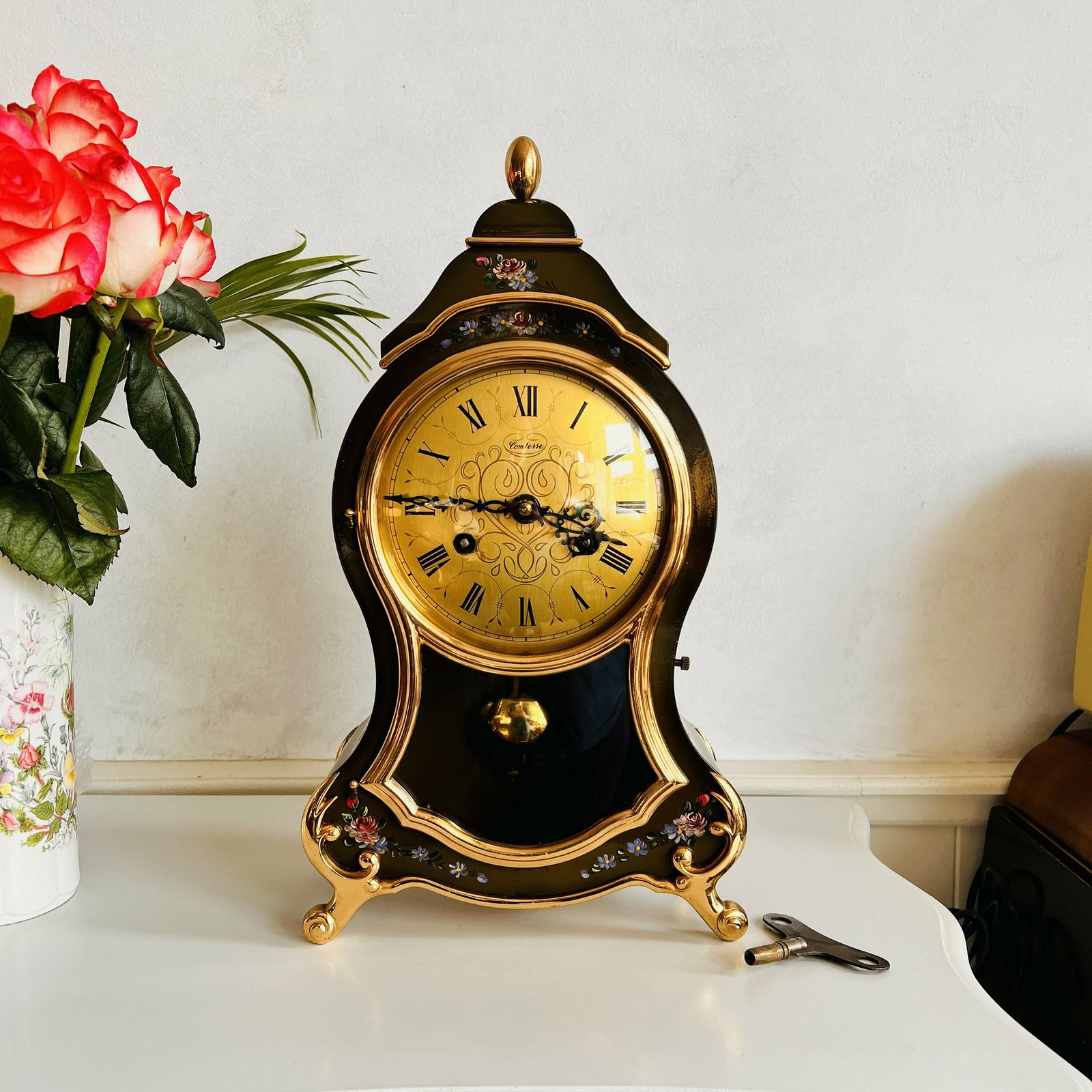 Mantel Comtesse, Haardklok Met Slinger, Schoorsteen Klok, Woondecoratie