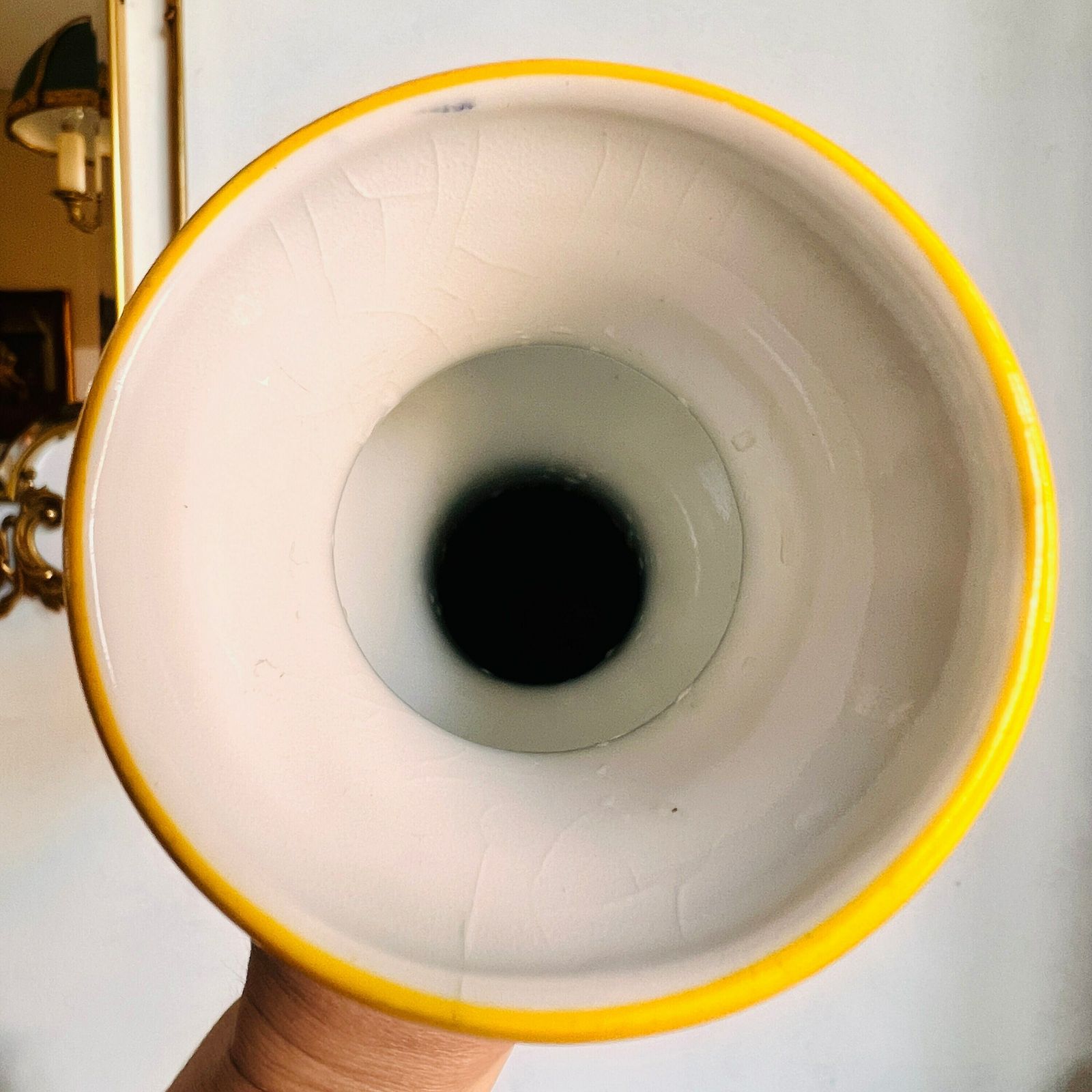 Mosa Maastricht Made In Holland, Vase Polychrome Painted, Porcelain Knob Vase photo buy