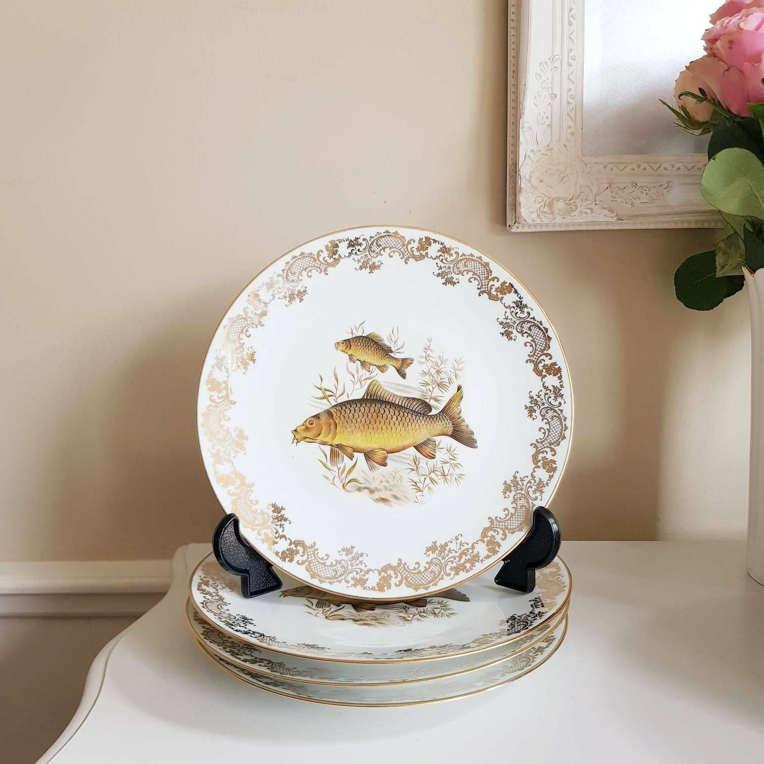 Franse Limoges Porseleinen Viscollectie, Set Voor 12 Personen photo 869.0