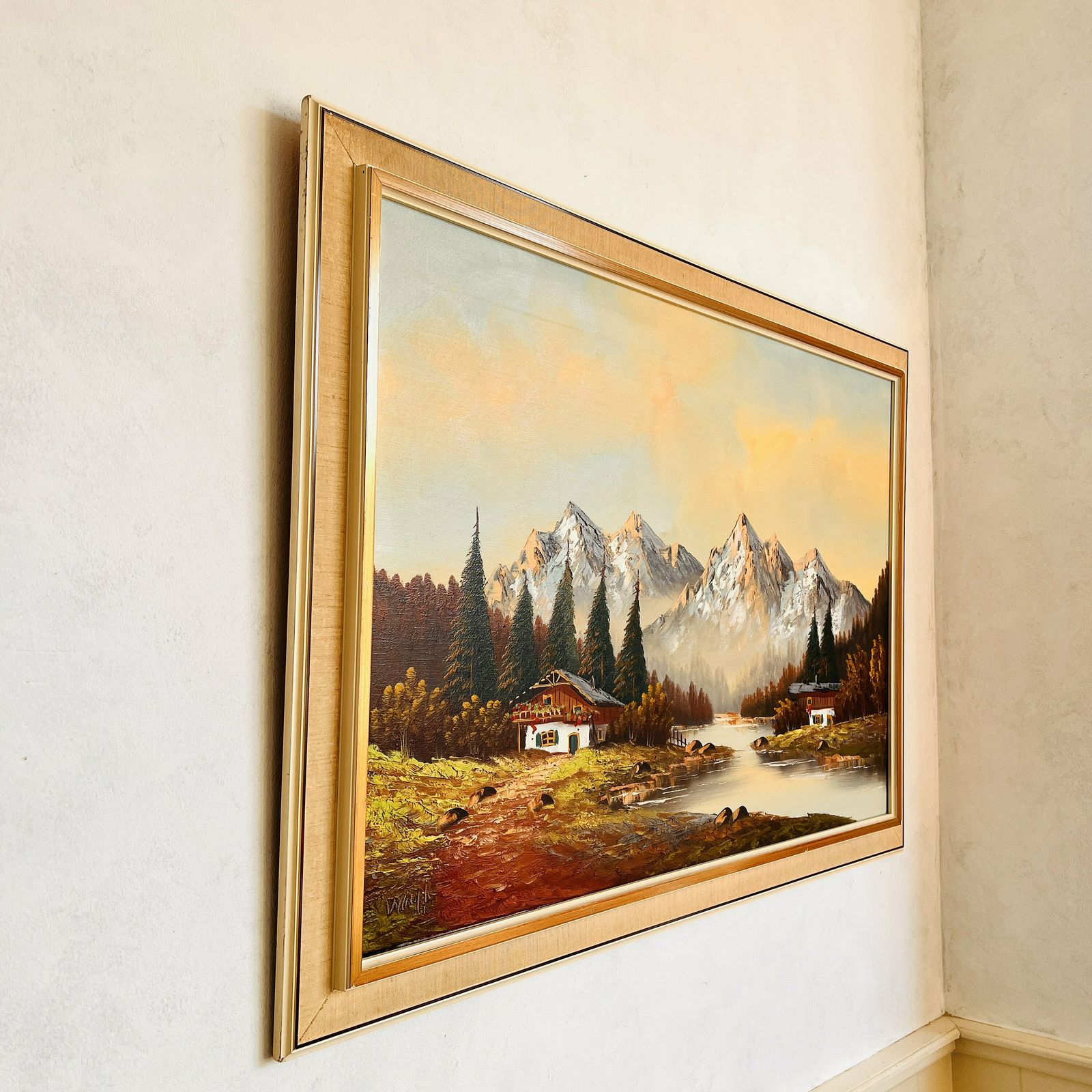 Vintage Wanddecoratie Schilderij Uit De Jaren 70 photo furniture