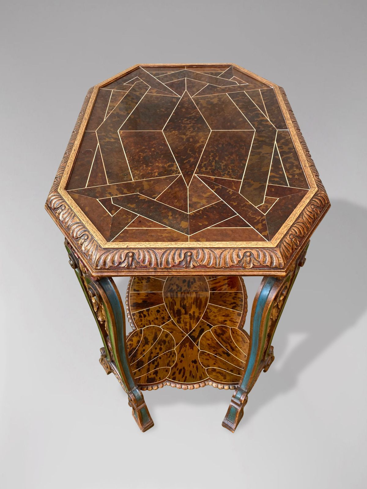 20th Century Art Deco Walnut Occasional Table By Maison Franck In Antwerp photo vinterior