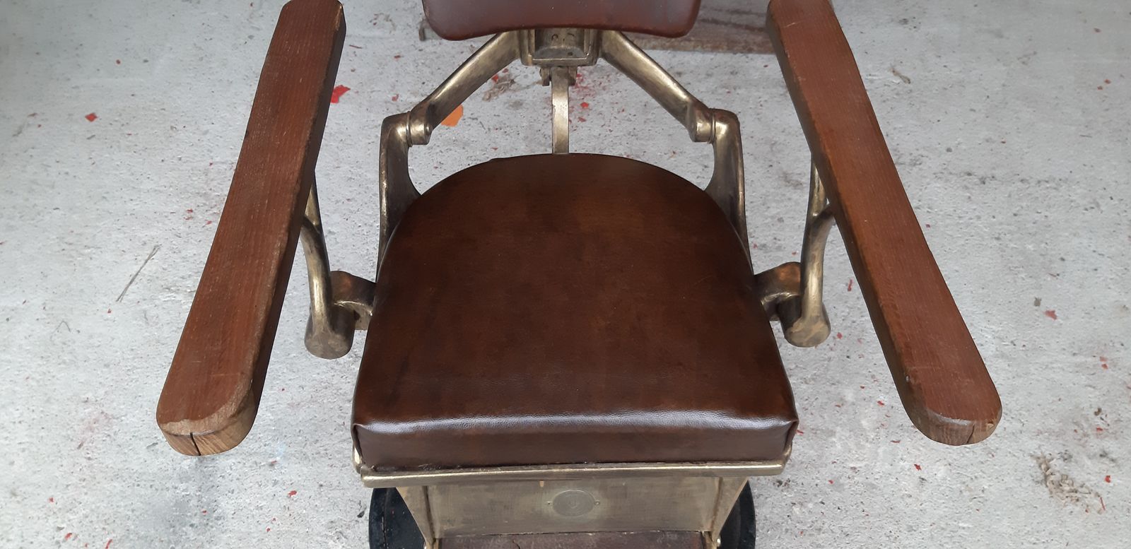 photo for sale Very Old French Barber's Chair From 1900 By Corno