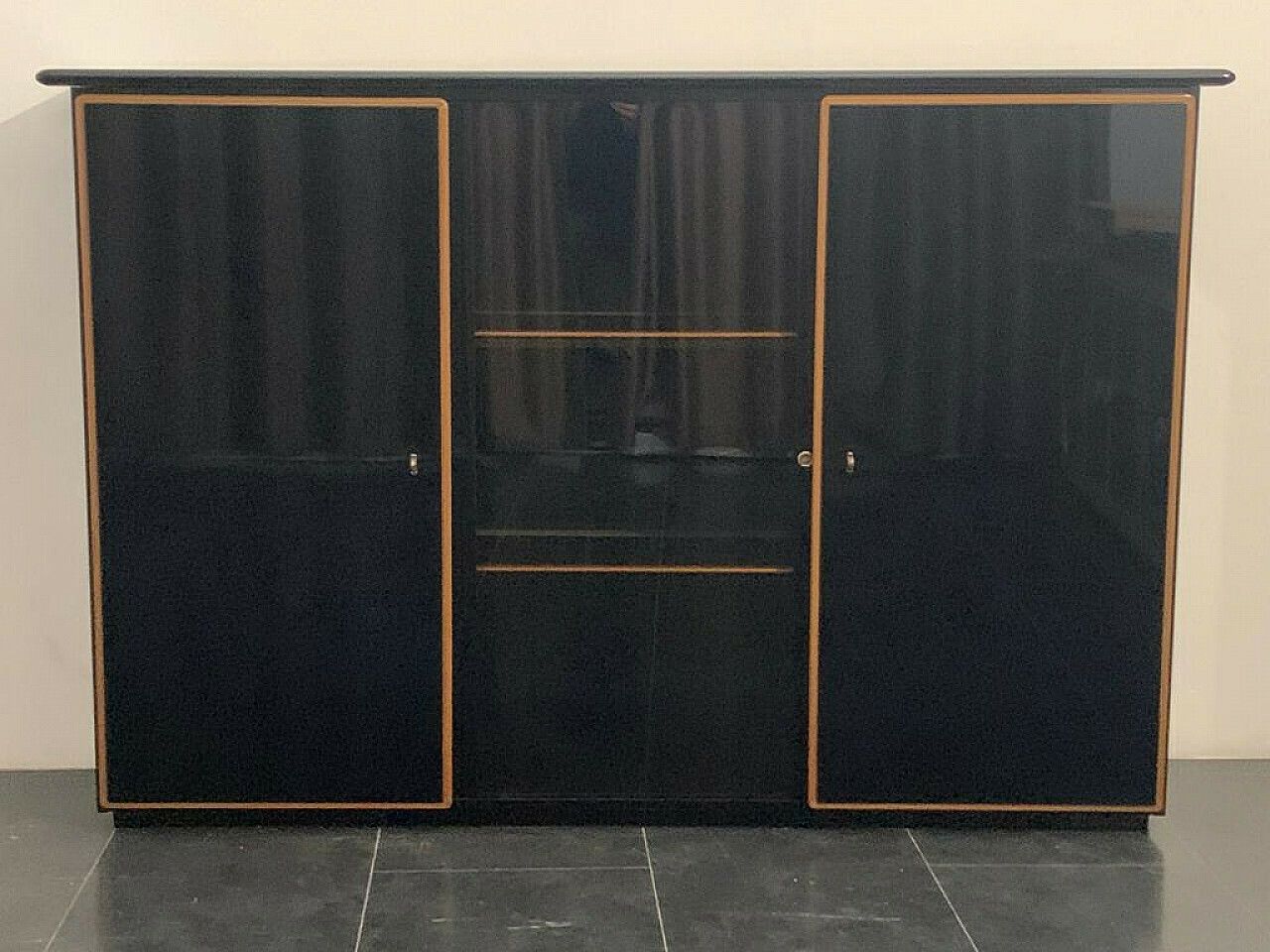 Lacquered Sideboard With Moulded Wood By Pierre Cardin, 1960s photo furniture