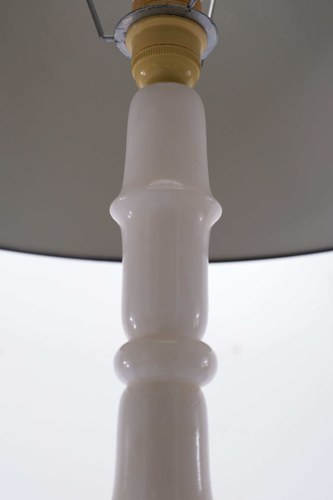 White Marble Floor Lamp Regency Italy 1970s photo for sale