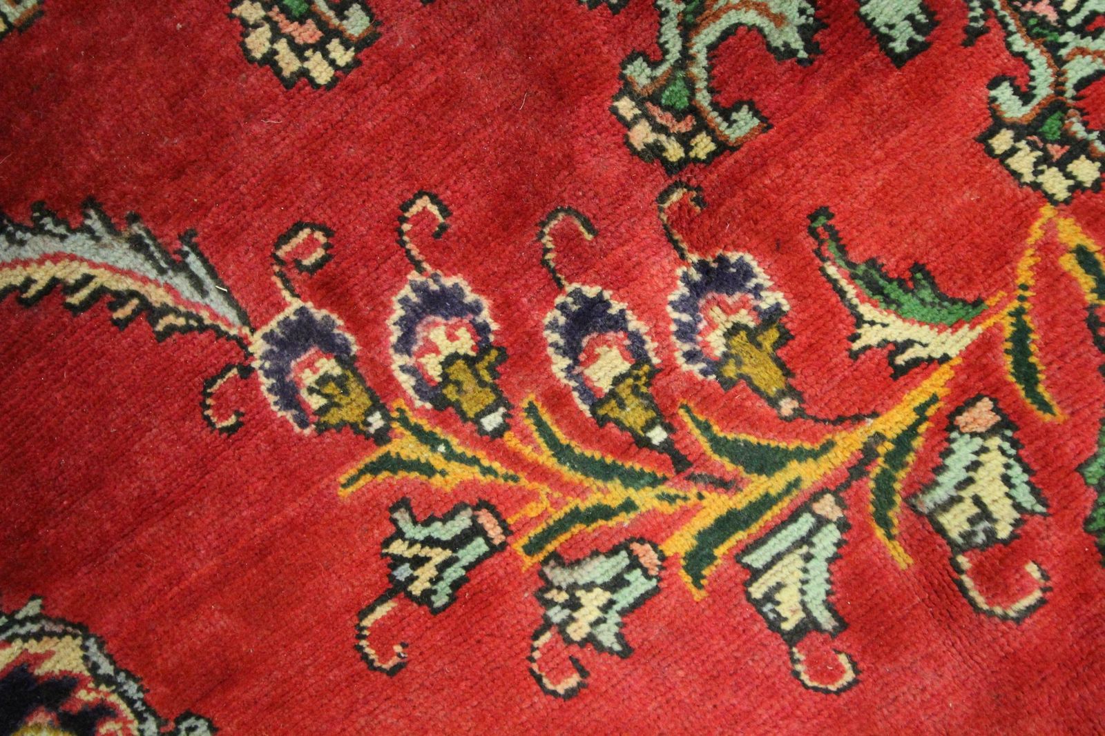 photo furniture Traditional Carpet Handwoven Wool Rug Large Floral Red Living Room Rug