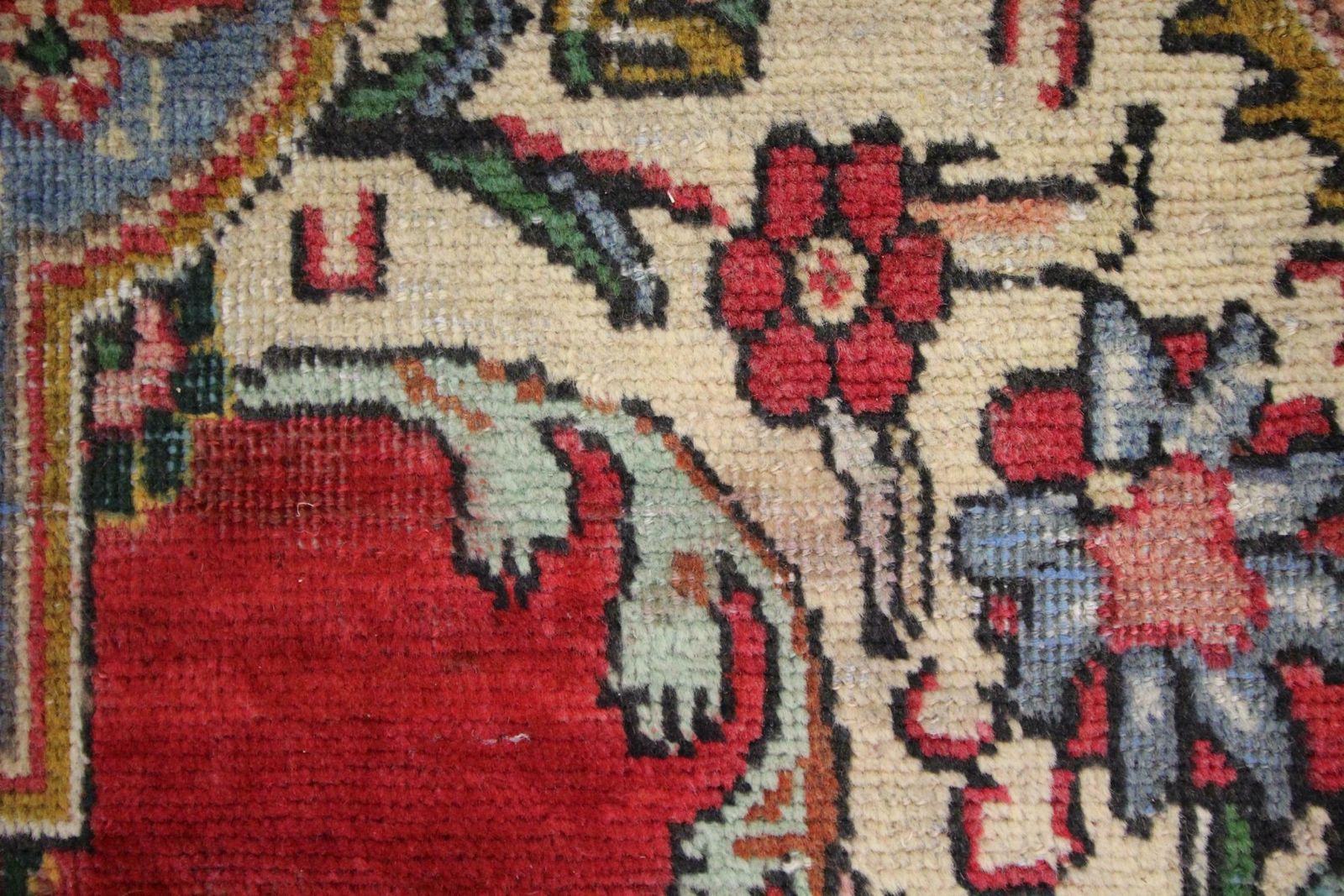 photo for sale Traditional Carpet Handwoven Wool Rug Large Floral Red Living Room Rug
