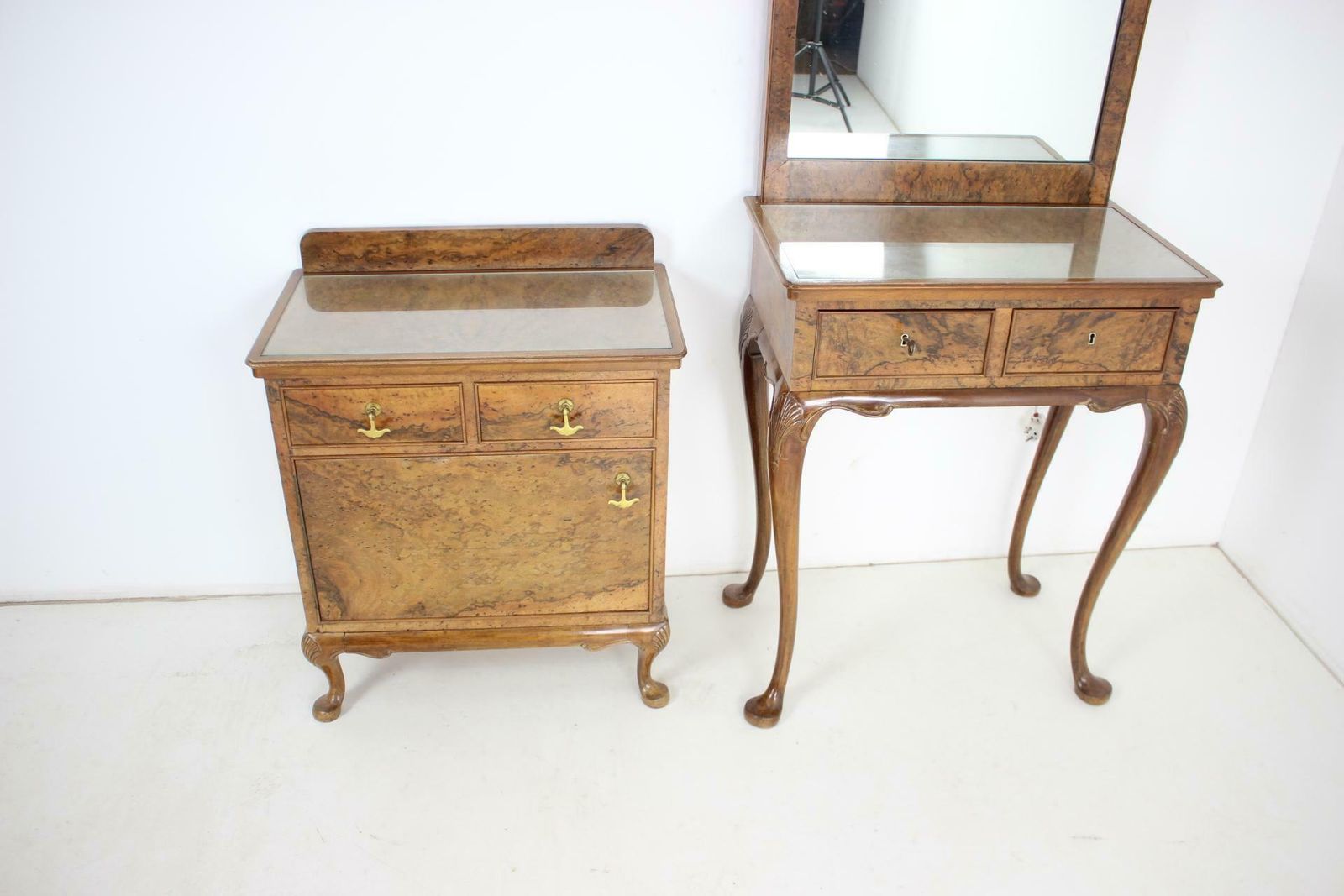 1920, Antique Makeup Vanity With Cabinet, Czechoslovakia photo furniture