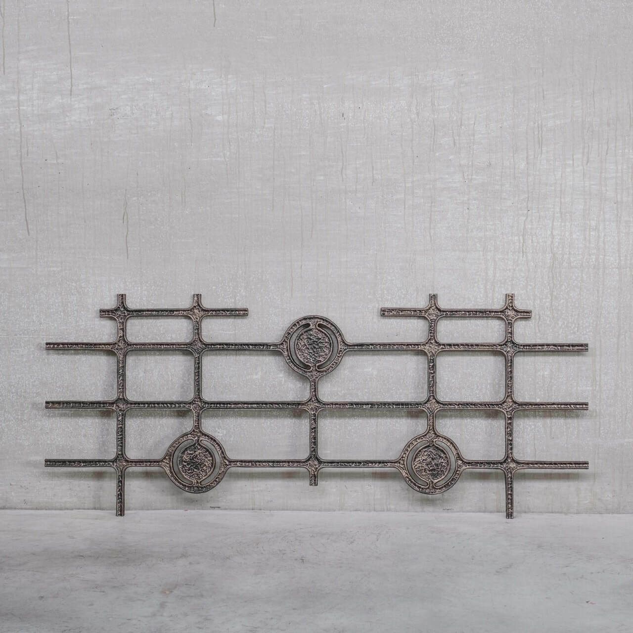 Brutalist Metal Mid Century Wall Hanging Or Decorative Artwork (No.3)