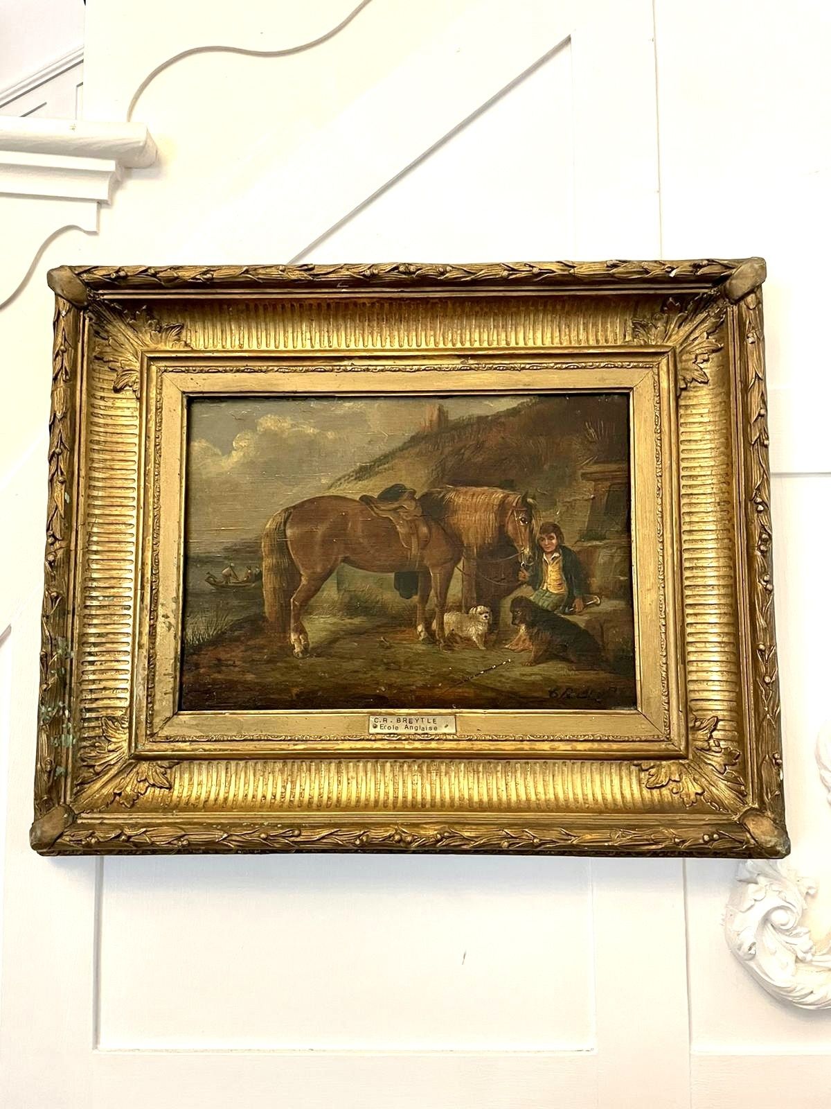 Antique Quality Oil Painting By C R Breytle