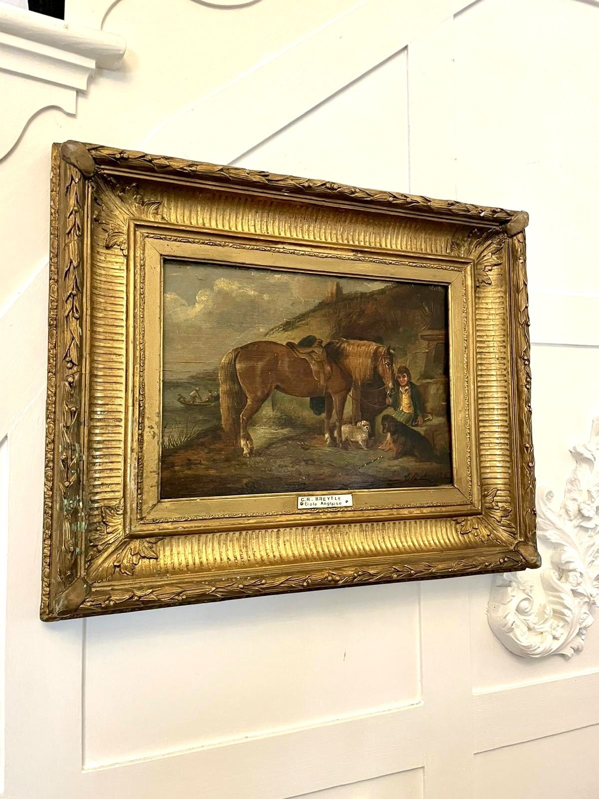 2125.0 Antique Quality Oil Painting By C R Breytle photo