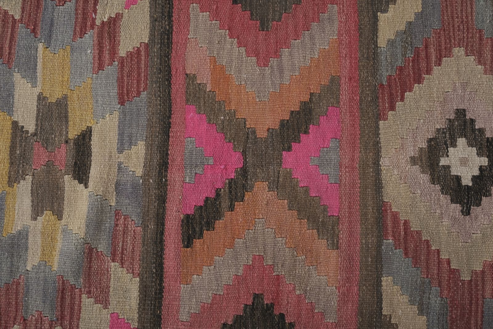 Tribal Flat Woven Turkish Striped Kilim Runner 2'6'' X 20'6'' photo Textiles