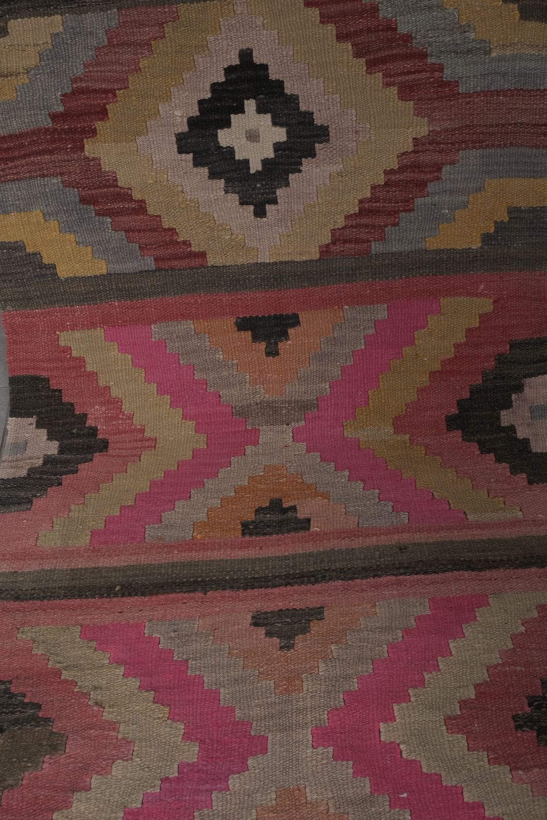 photo furniture Tribal Flat Woven Turkish Striped Kilim Runner 2'6'' X 20'6''