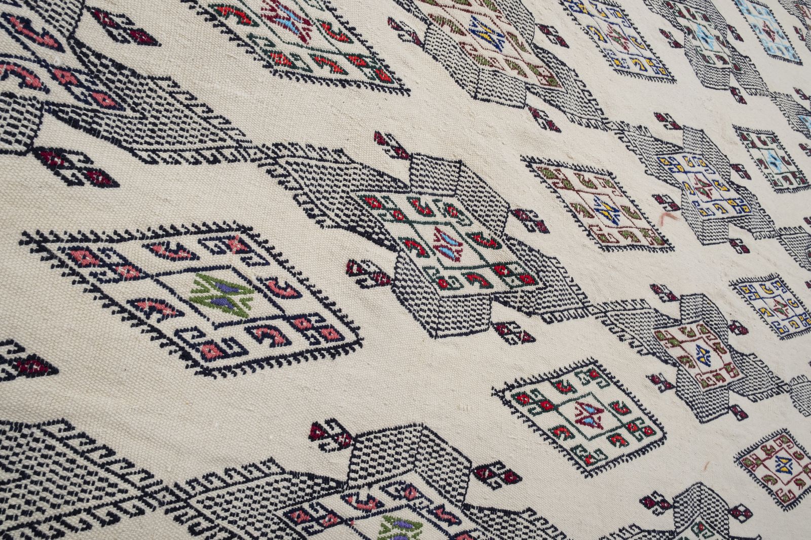 Hand Woven Braided Small Rug Turkish Jajim Kilim 5'9'' X 7'5'' photo furniture