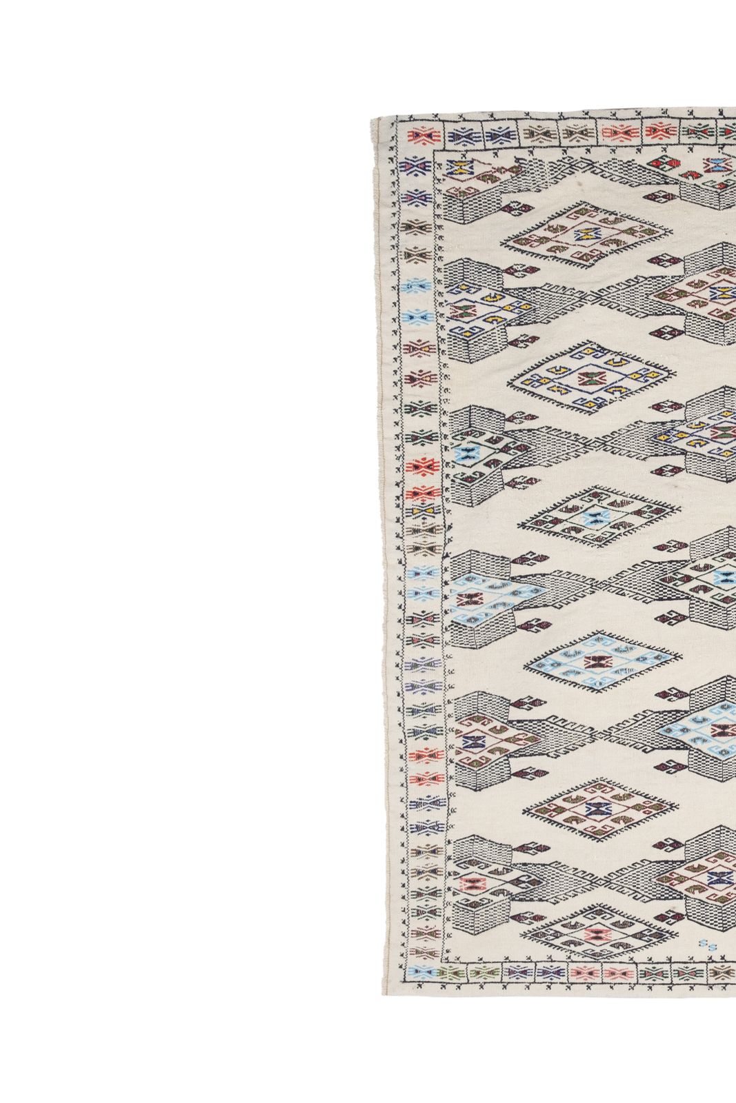 Hand Woven Braided Small Rug Turkish Jajim Kilim 5'9'' X 7'5'' photo buy