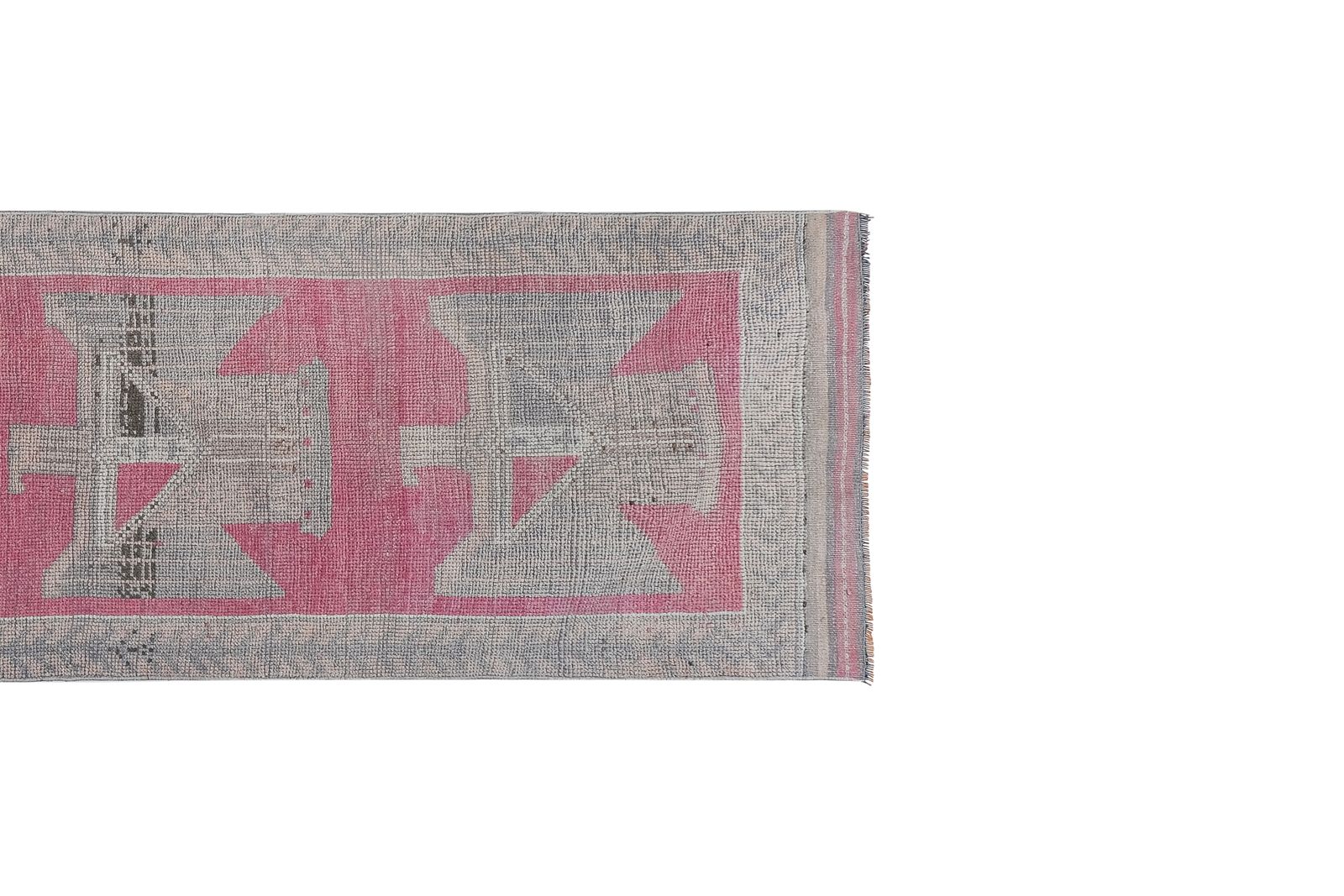 1960s Vintage Eagle Pictorial Turkish Herki Rug 3'3'' X 12'8'' photo furniture