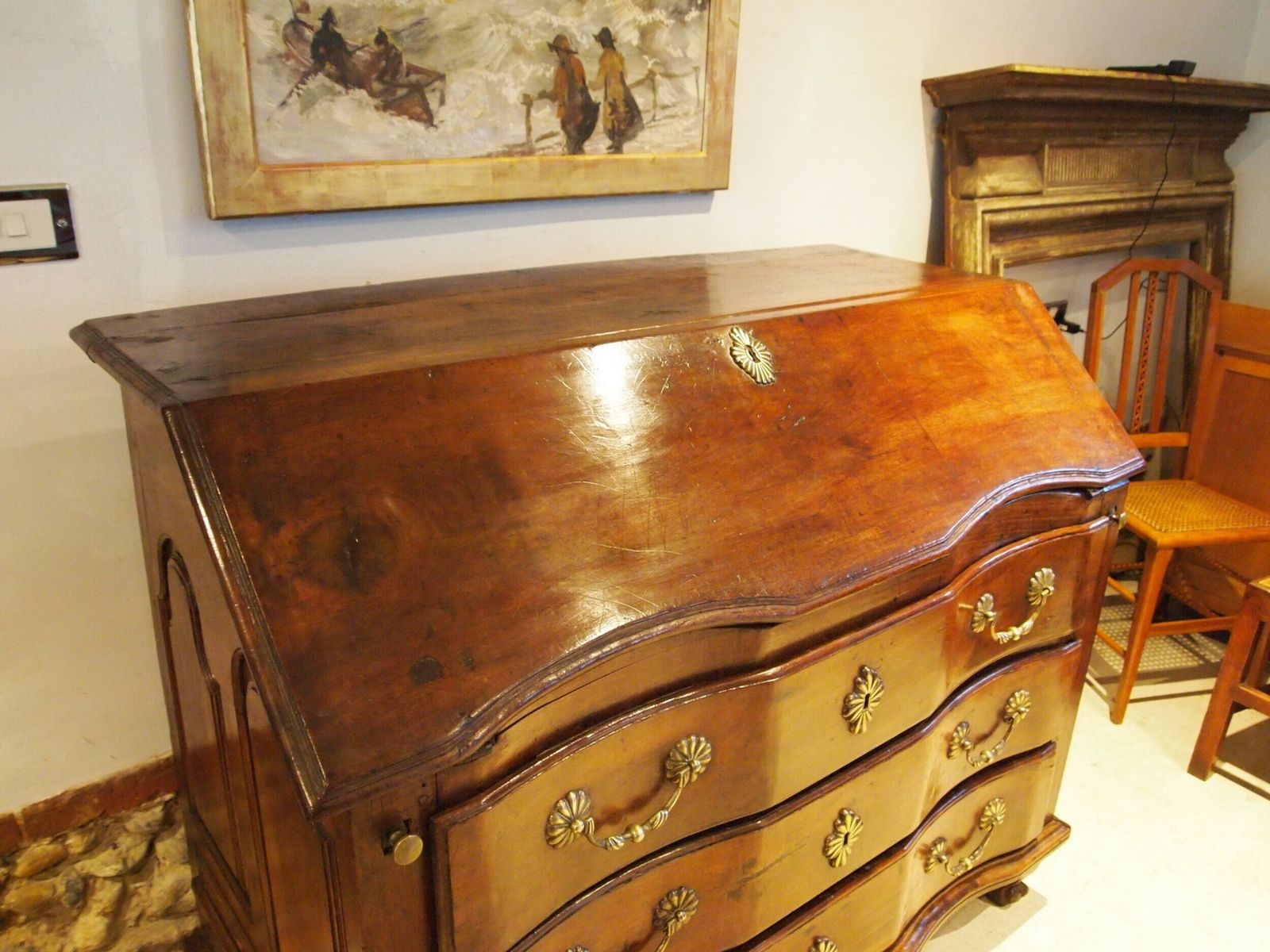 Desk French Stunning Walnut Desk 18th Century C1740 photo vinterior