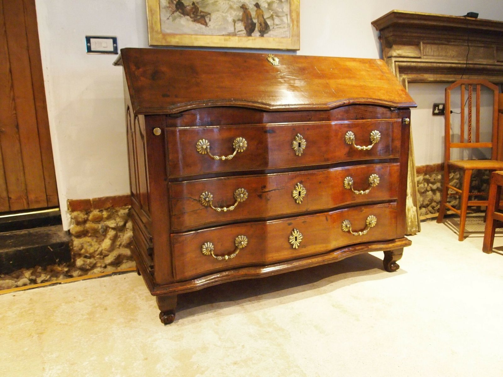 photo furniture Desk French Stunning Walnut Desk 18th Century C1740