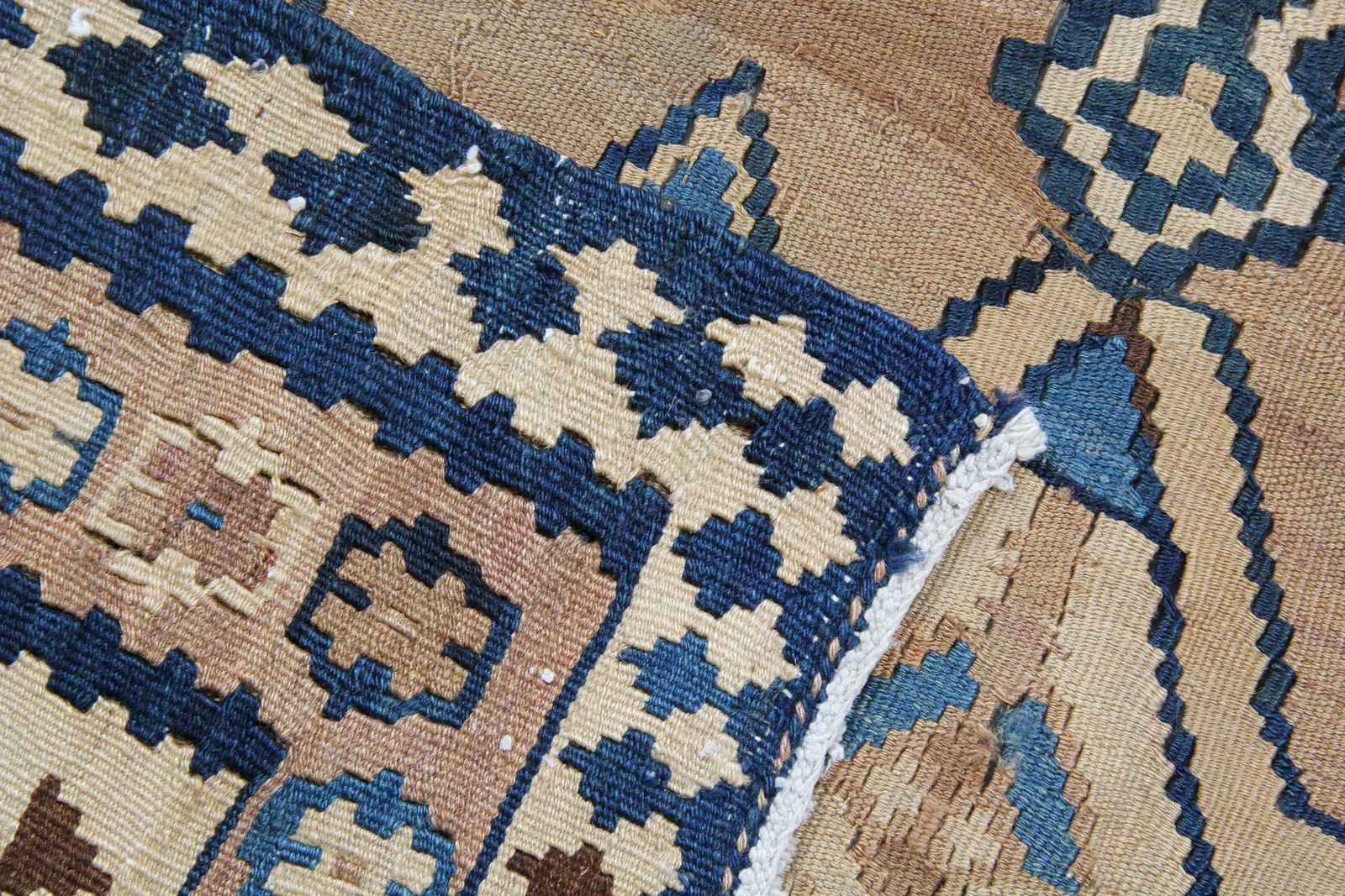 Brown Wool Kilim Rug Antique Carpet Traditional Flat Woven Area Rug photo buy