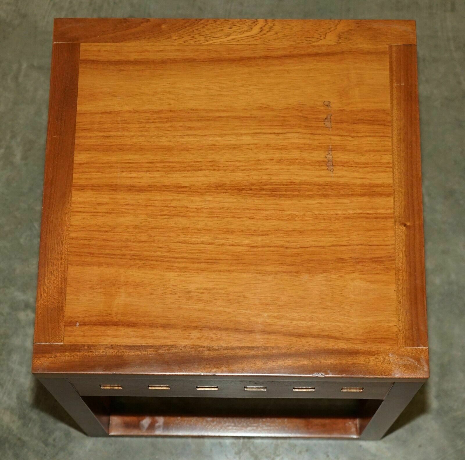 photo for sale Pair Of Modern Hand Made Cherry And Teak Wood Side Tables X 4 Available In Total