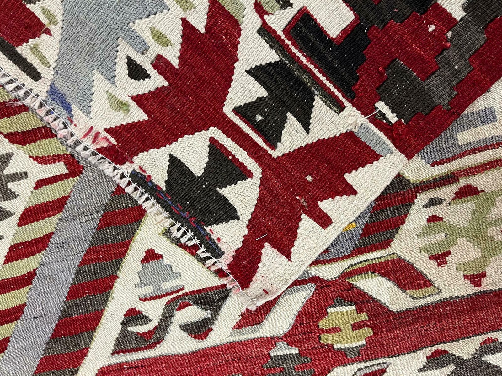 photo for sale Geometric Kilim Rug Antique Traditional Handmade Carpet Area Rug