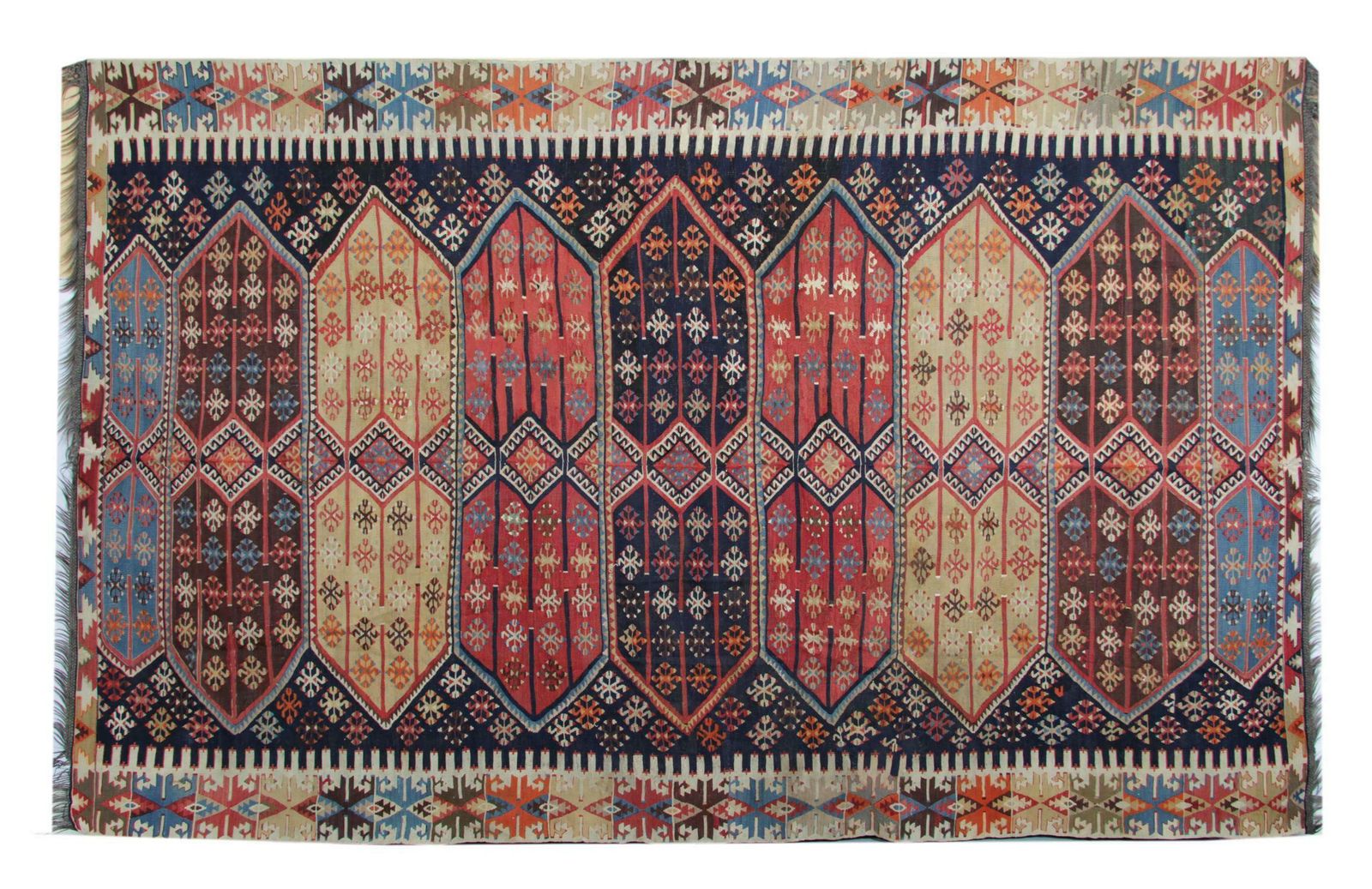 Turkish Rugs, Antique Rugs Kilims From Konya, Handmade Carpet Kilim Rug photo vinterior