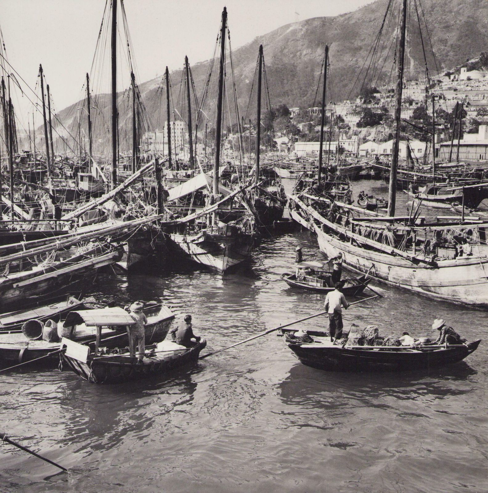 Hanna Seidel Hong Kong, Ships, Haven, Black And White Photography, 1960s