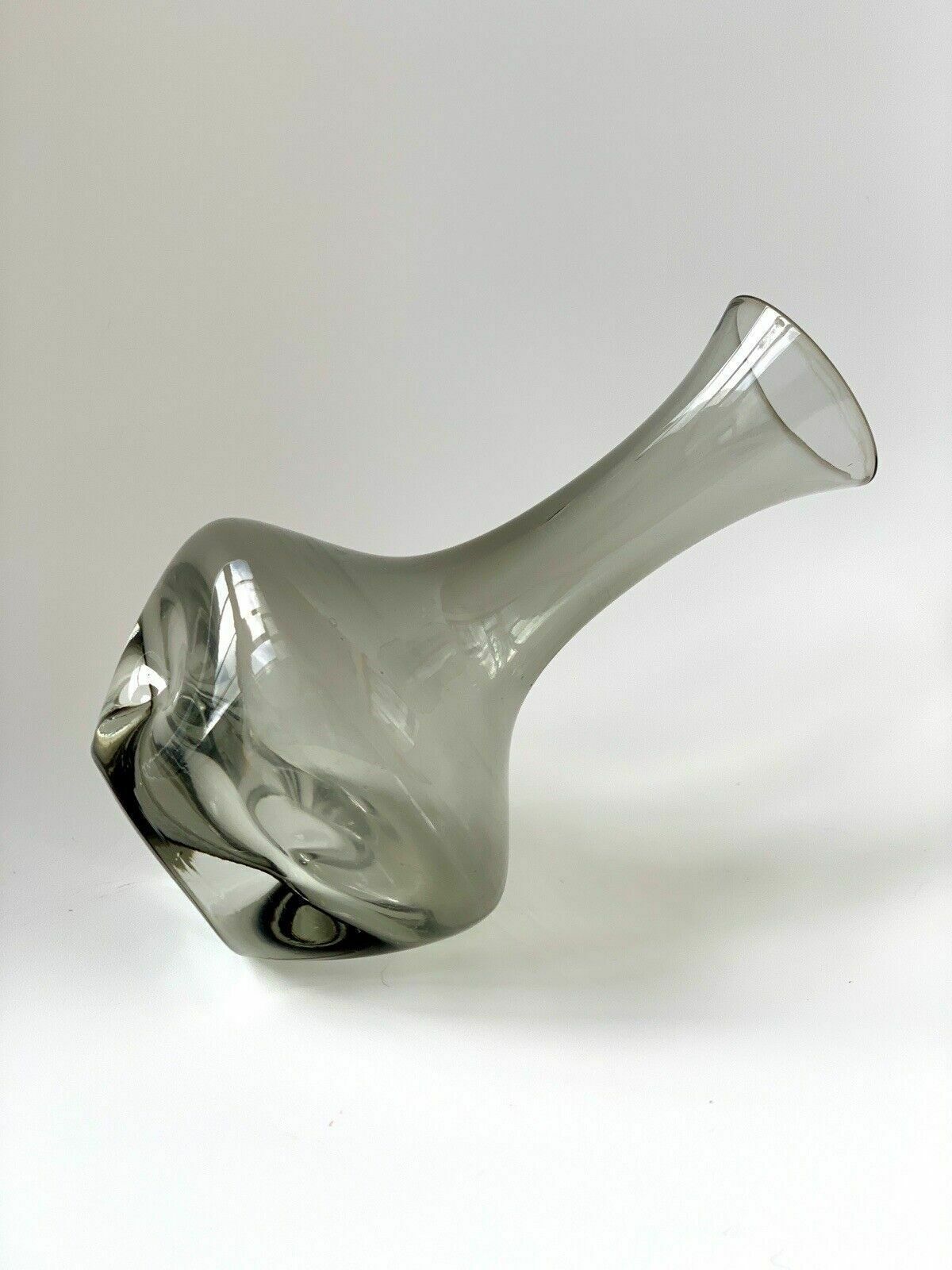 Cubic Hand Blown Crystal Glass Vase By Friedrich Kristall Germany 1970s photo Home Decor