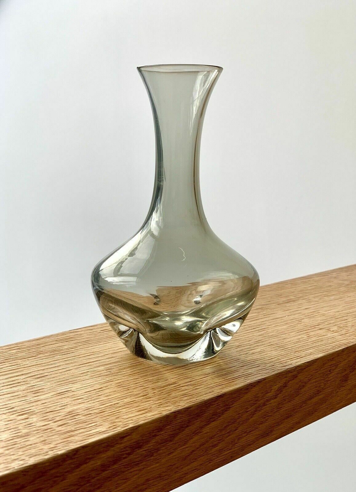 photo furniture Cubic Hand Blown Crystal Glass Vase By Friedrich Kristall Germany 1970s