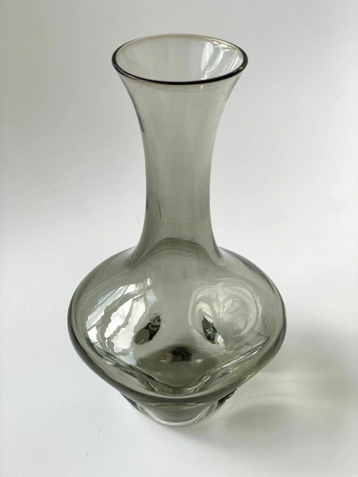 photo for sale Cubic Hand Blown Crystal Glass Vase By Friedrich Kristall Germany 1970s