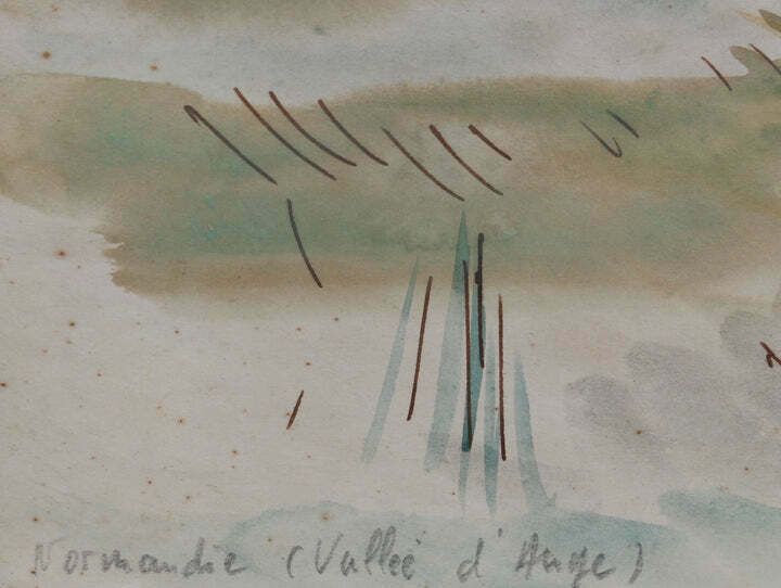 450.0 Grazing Cattle In Normandy By Genevieve Gallibert (Circa 1930s) photo