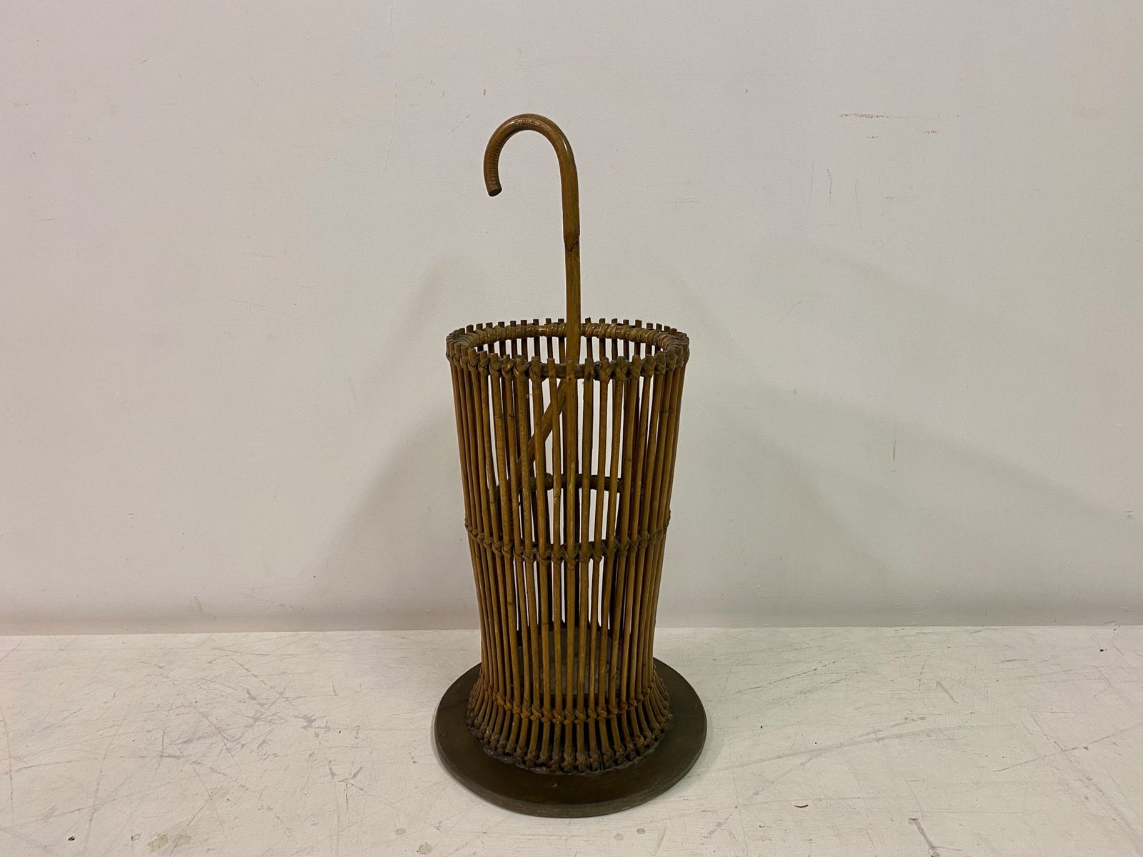 1960s Italian Bamboo Umbrella Stand photo vintage