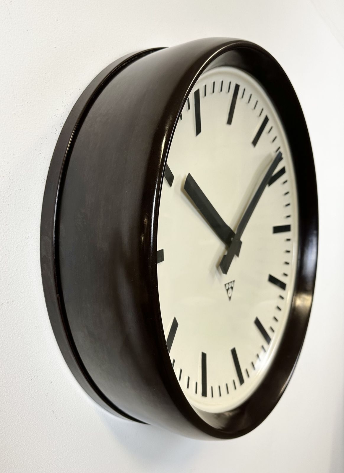 photo for sale Large Industrial Bakelite Factory Wall Clock From Pragotron, 1960s