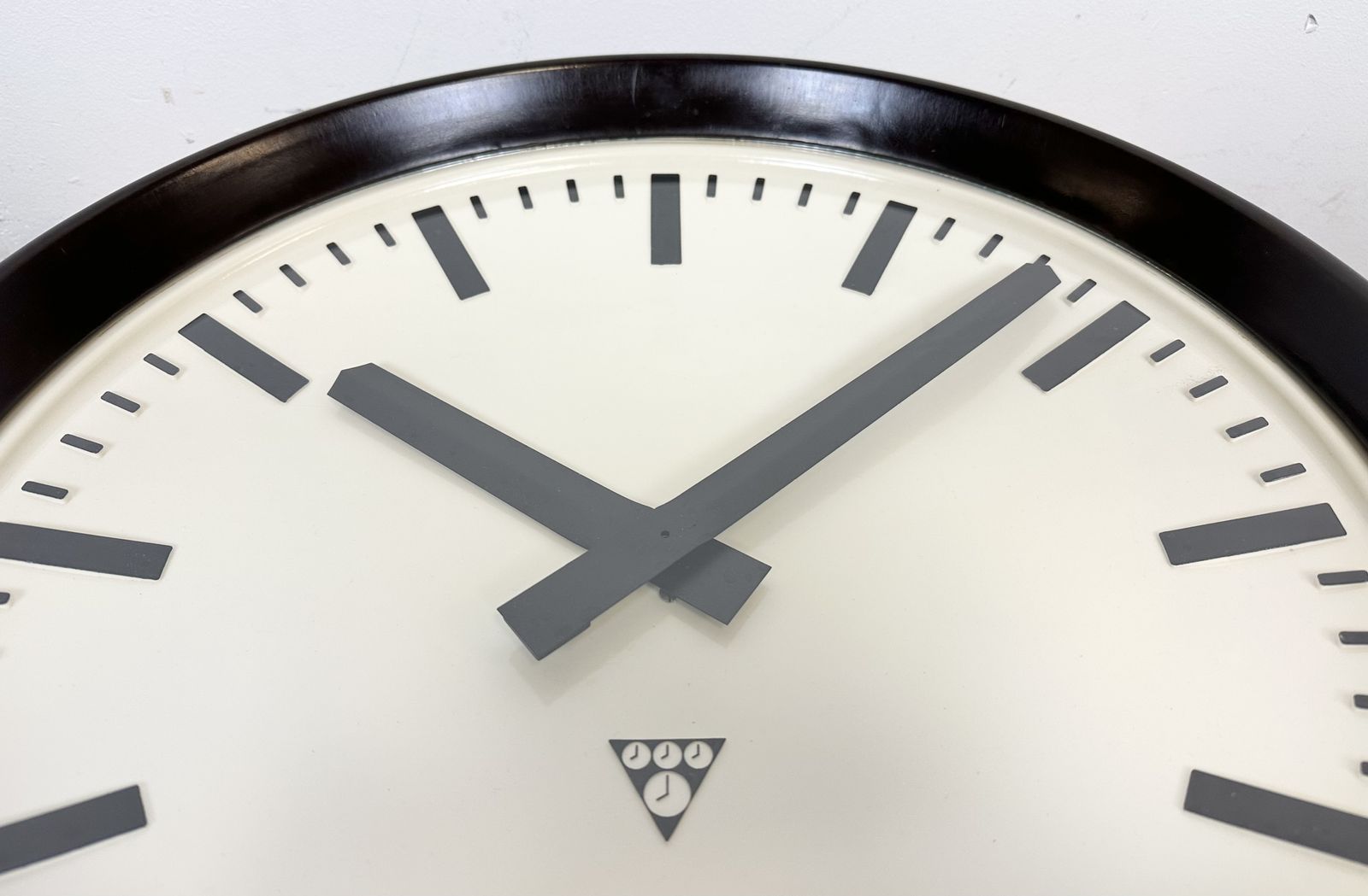 369.0 Large Industrial Bakelite Factory Wall Clock From Pragotron, 1960s photo