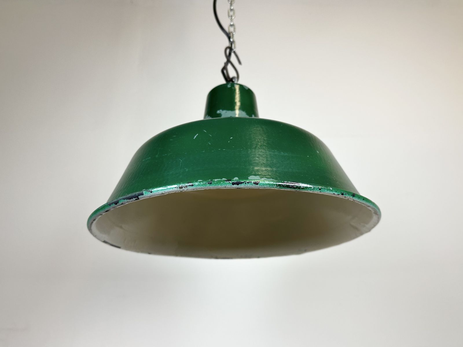 Green Industrial Factory Pendant Lamp, 1960s photo vinterior