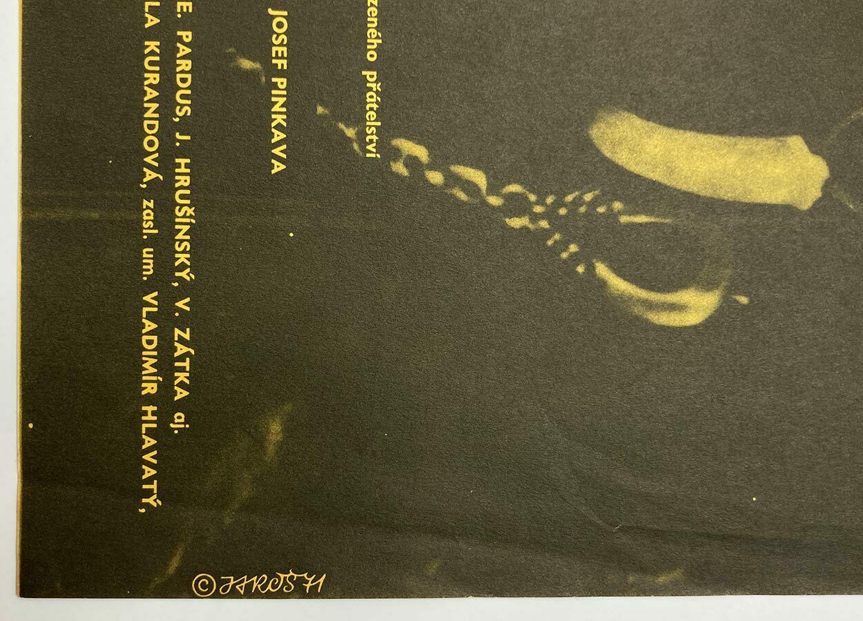 Original Film Poster, Panther Waits At 17:30, Alexej Jaroš, 1971, Genuine Czech Vintage Print photo vintage